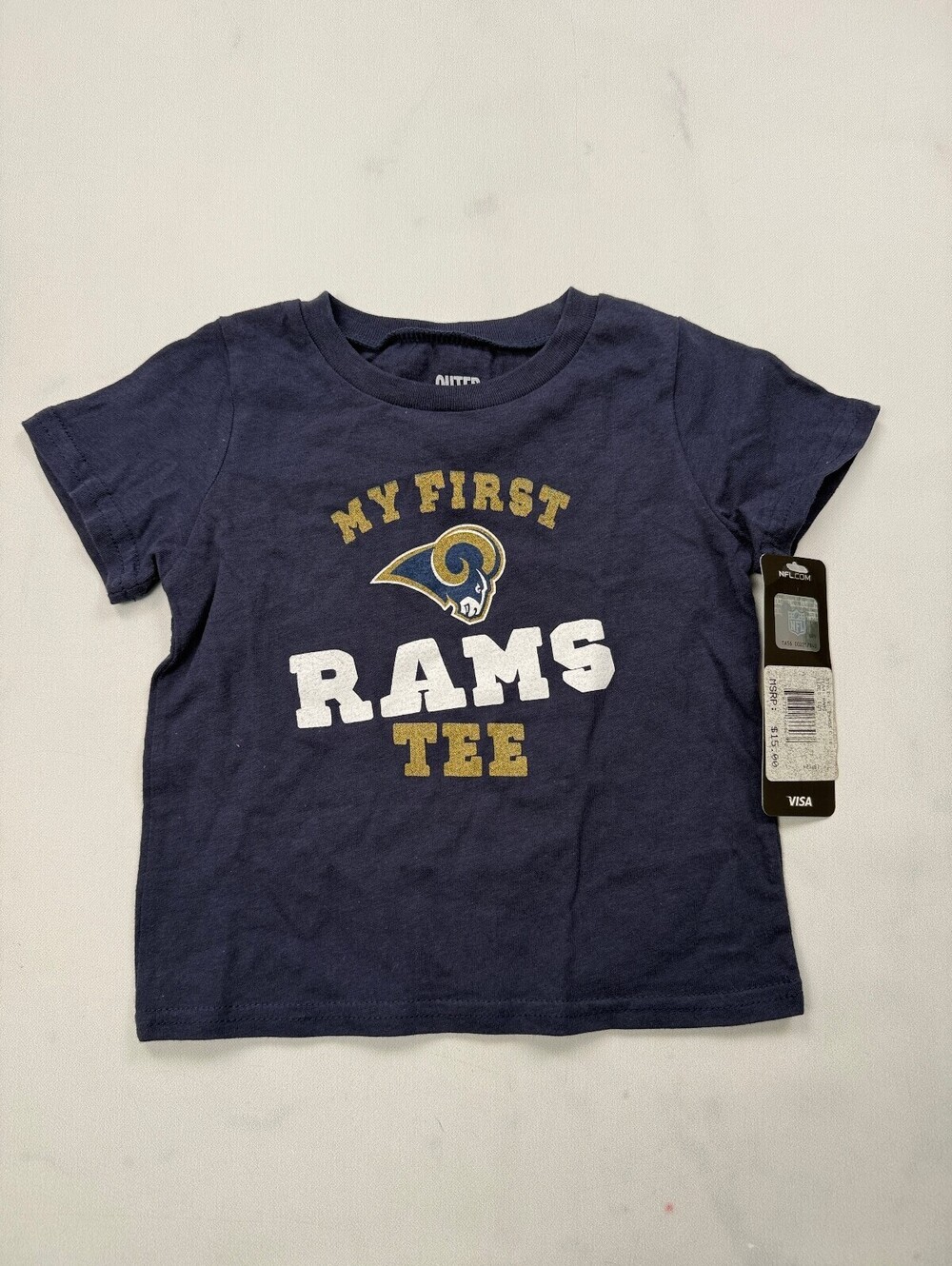 Outer Stuff My First St. Louis Rams Tee T-Shirt Navy 90s VTG Tee - Boys 12M
